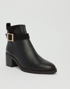 Черные ботинки челси с пряжкой River Island-Черный
