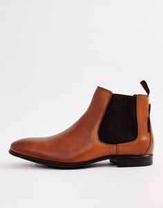 Светло-коричневые кожаные ботинки челси Ben Sherman-Рыжий