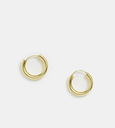 Позолоченные серебряные серьги-кольца Kingsley Ryan-Золотой