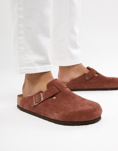 Замшевые мюли Birkenstock Boston-Красный