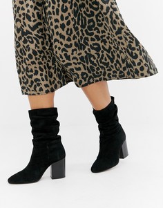 Черные ботильоны на каблуке River Island-Черный