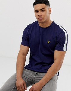 Темно-синяя футболка с полосками Lyle & Scott-Темно-синий