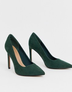 Зеленые остроносые туфли-лодочки на высоком каблуке ASOS DESIGN - Porto-Зеленый