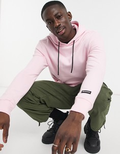 Худи розового цвета Bershka-Розовый цвет