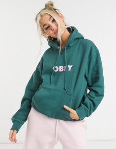 Свободный худи с логотипом спереди Obey-Зеленый цвет