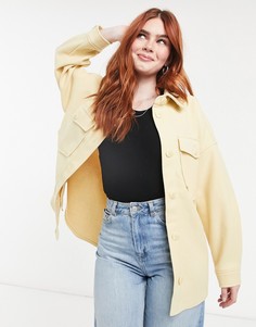 Желтая куртка-рубашка из переработанного полиэстера Stradivarius-Желтый