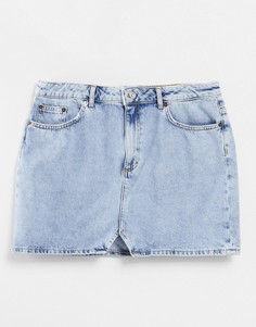 Голубая джинсовая юбка French Connection-Голубой