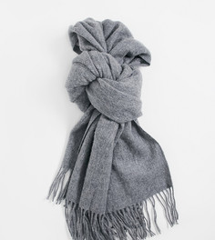 Серый меланжевый шарф‑накидка из плотной шерстяной ткани AllSaints