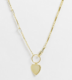 Ожерелье-цепочка с позолотой 18 карат, застежкой-карабином и подвеской в виде сердца Shashi-Золотистый