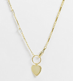 Ожерелье-цепочка с позолотой 18 карат, застежкой-карабином и подвеской в виде сердца Shashi-Золотистый