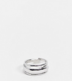 Серебристое кольцо с крупными завитками ASOS DESIGN Curve-Серебристый