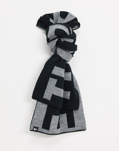 Черно-серый шарф с логотипом The North Face