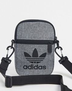 Черно-белая меланжевая сумка adidas Originals-Черный