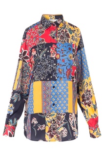 Разноцветная рубашка в стиле колорблок Gerard Darel
