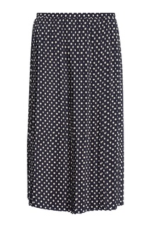 Плиссированная темно-синяя юбка в белый горох Gerard Darel