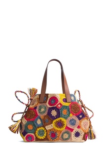 Разноцветная сумка из рафии Gerard Darel