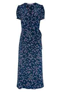 Синее платье с цветочным принтом Gerard Darel