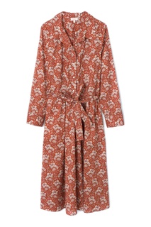 Платье цвета ржавчины с принтом Gerard Darel