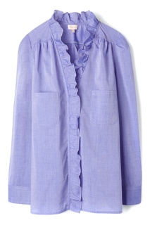 Голубая блузка из хлопка Gerard Darel