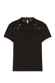 Черный хлопковый топ Maje