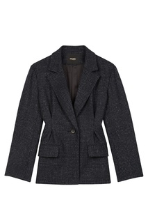 Темно-синий жакет в клетку Maje