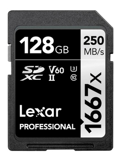 Карта памяти 128Gb - Lexar Professional SDXC UHS-II LSD128CB1667