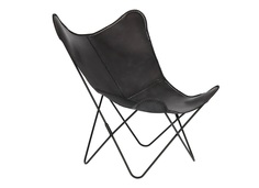 Кресло-бабочка flynn (la forma) черный 77x93x100 см.