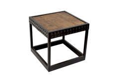 Столик журнальный с квадратной деревянной столешницей (abby décor) коричневый 41x39x41 см.