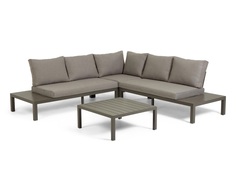 Модульный угловой диван и стол duka (la forma) коричневый