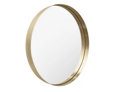 Зеркало настенное (ifdecor) золотой 100.0x100.0x3.0 см.