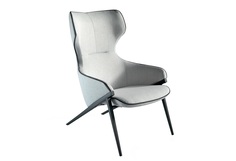Кресло со стальной структурой a125 (angel cerda) серый 90x102x70 см.