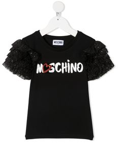 Moschino Kids футболка с оборками
