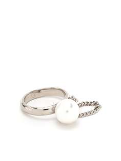 MM6 Maison Margiela кольцо с искусственным жемчугом