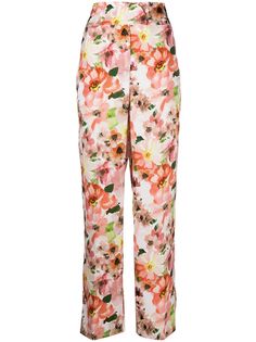 Patrizia Pepe расклешенные брюки с цветочным принтом