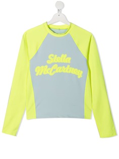 Stella McCartney Kids топ с длинными рукавами и логотипом