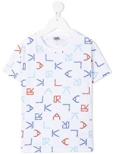 Karl Lagerfeld Kids футболка с принтом