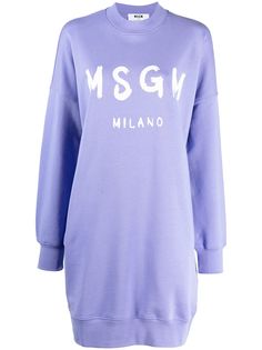 MSGM платье-свитер с логотипом