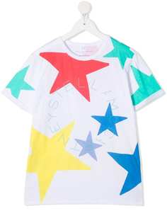 Stella McCartney Kids футболка с логотипом и принтом
