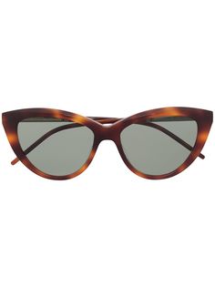 Saint Laurent Eyewear солнцезащитные очки в оправе кошачий глаз черепаховой расцветки