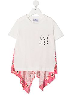 Raspberry Plum футболка с оборками и цветочным принтом