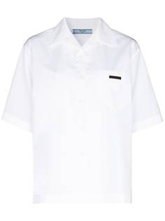 Prada рубашка свободного кроя с логотипом