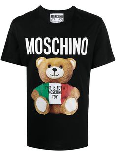 Moschino футболка с принтом и логотипом