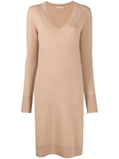 12 STOREEZ трикотажное платье с V-образным вырезом