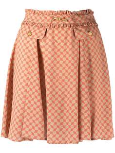 Elisabetta Franchi юбка мини с завышенной талией и принтом