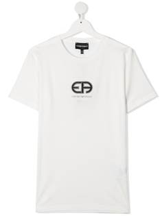 Emporio Armani Kids футболка с вышитым логотипом