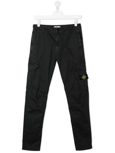 Stone Island Junior брюки карго с нашивкой-логотипом
