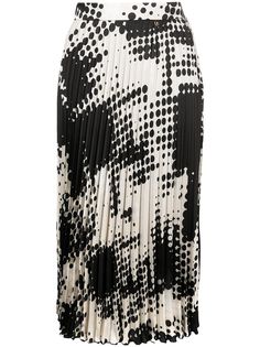 LIU JO плиссированная юбка с графичным принтом
