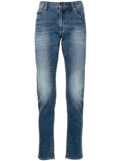 Emporio Armani узкие джинсы с эффектом потертости