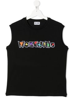 Moschino Kids топ без рукавов с геометричным логотипом