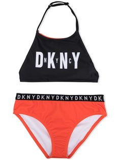 Dkny Kids бикини с логотипом и вырезом халтер
